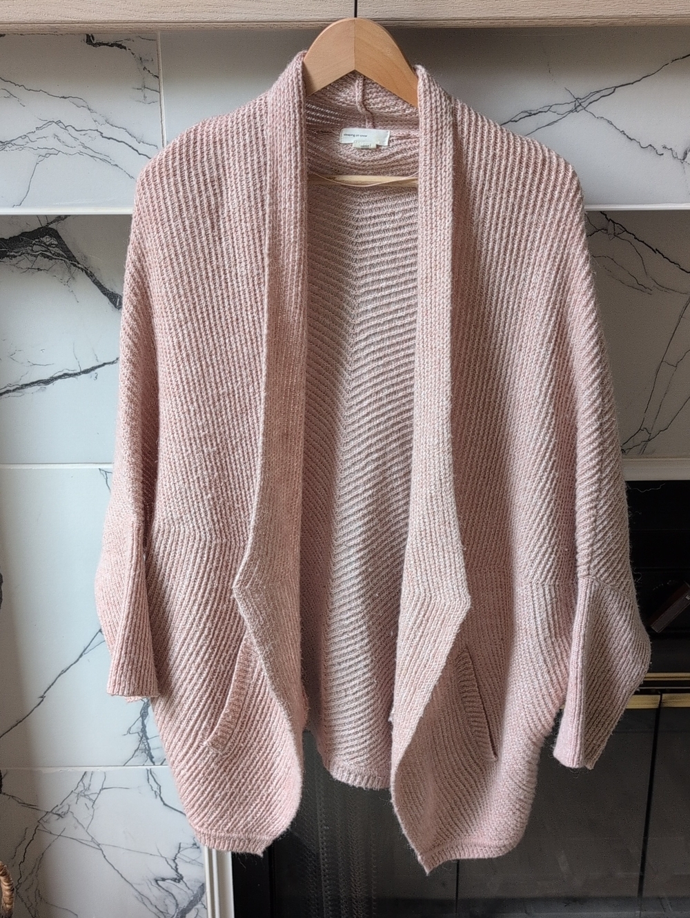 Anthropologie's Sleeping On Snow - Blush Long Draped Cardigan In Size Small